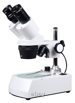 Radical 10x-20x -30x-60x Binocular Stereo Gem Microscope w Top Bottom Light