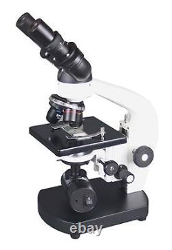 Radical 2000x Binocular Compound Microscope Battery 3D Stage SPLAN optics Slides