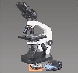 Radical 2500x Binocular Compound Biology LED Battery Backup Microscope Slide Kit