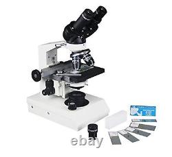 Radical 40-2500x Medical Binocular medical Biology Microscope w Battery Backup