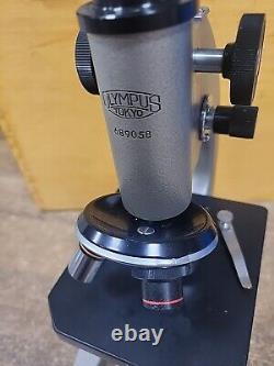 Vintage Circa 1960s Olympus Tokyo HSC Microscope Boxed With Key